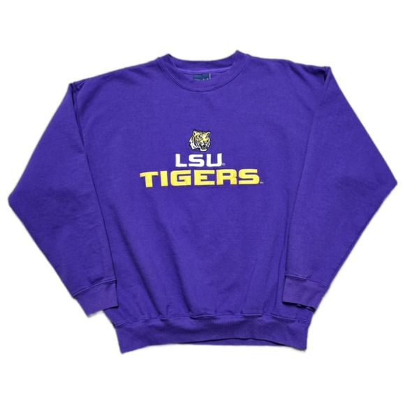 OVB Jackets & Blazers - VTG 00s LSU Tigers Purple Sweatshirt OVB Mens Size XL Embroidered